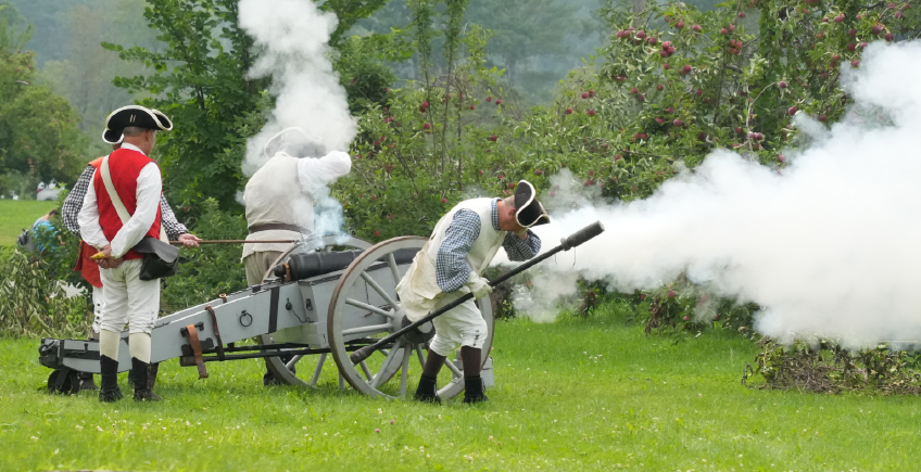 First New Hampshire Regiment Manning a 6-Pounder Field Cannon